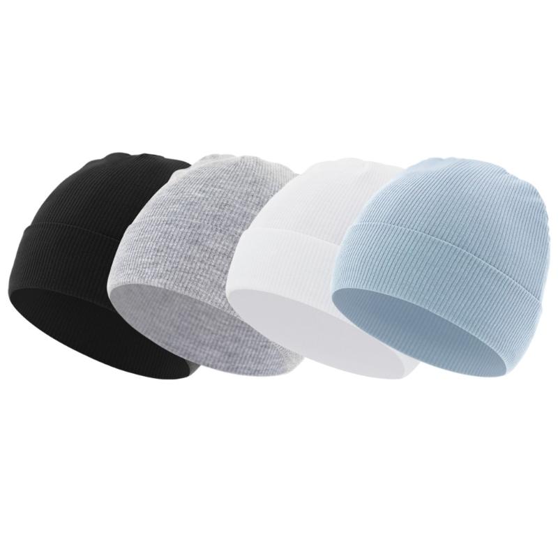 Pack of 4 Infant Knit Hats warm  & Breathable Hat Unisex Newborns Caps for 0 to 12 Months Baby  Ideal for Cold Weather