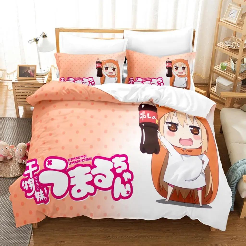 3D Print Anime The Himouto! Umaru-chan Bedding Sets Duvet Cover Set With Pillowcase Twin Full Queen King Bedclothes Bed Linen