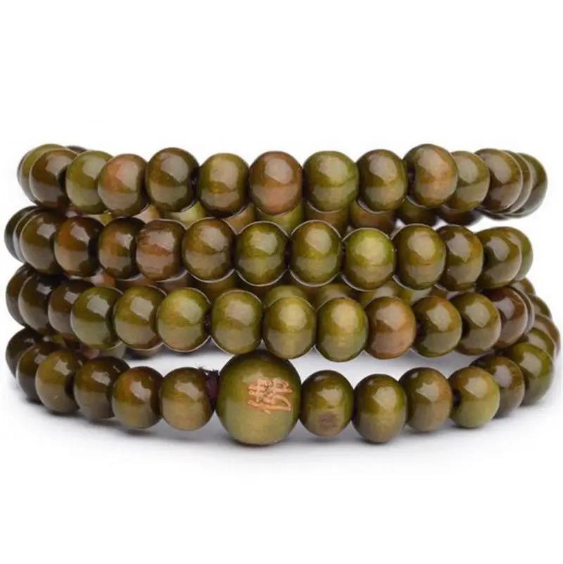 9 Styles 6mm Natural Sandalwood Buddhist Buddha Wood Prayer Beaded Knot Black Ebony Unisex Men Bracelets & Bangles for Women