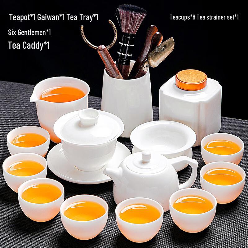 

Dehua Mutton-fat Jade White Porcelain Kung Fu Tea Set