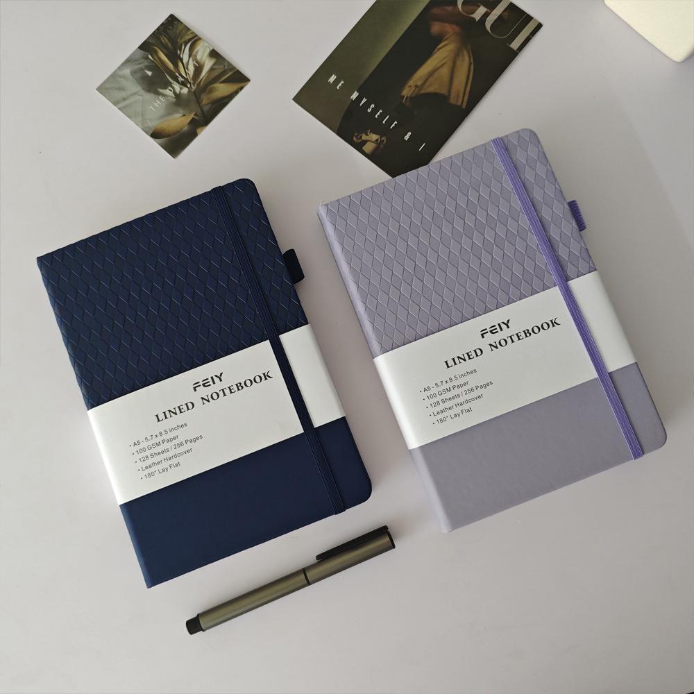 Custom Logo A5/A6 Thick Lined Notebook - High-Value Simple Diary
