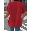 Spring and Summer Women's Fashion Casual Solid Color Button V-neck T-shirt for Women