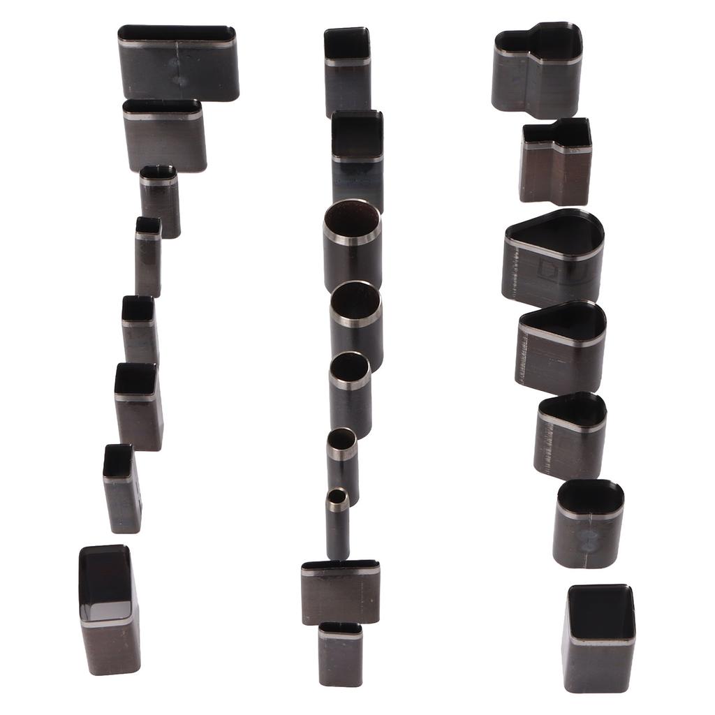 24Pcs Hollow Punch Cutter High Carbon Steel Assorted Styles Box Packed Leather Cutter Punch for