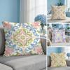Pink Blue And Green Abstract Cushion Cover Breathable Organic Cushion Covers Machine Washable Wrinkle-Resistant Soft Durable