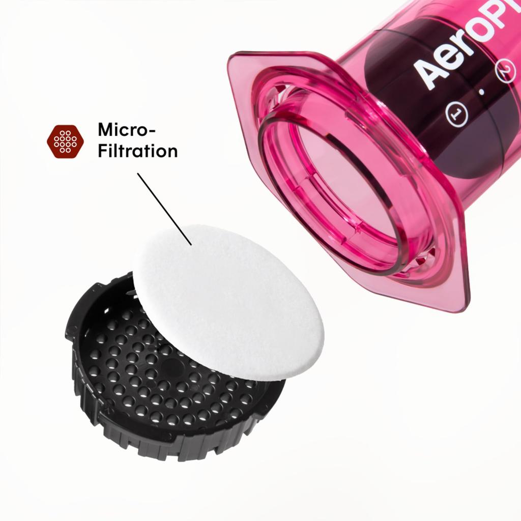 [Domestic Genuine Product] AeroPress Pink Coffee Maker with Filter, French Press, Espresso, Iced Coffee, Unbreakable Pressure Extraction