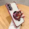 Shockproof Rotate Gyro Holder Magnetic Case on for Motorola Moto G24 G14 G34 G84 G54 G04 G53 E14 G52 G82 G10 Bracket Clear Cover