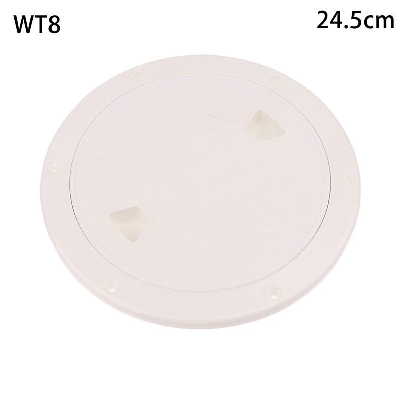 4/6/8In ABS Plastic White Black Round Deck Inspection Plate Hatch Cover Deck Plate Non Slip Detachable For Marine RV Yacht Boat