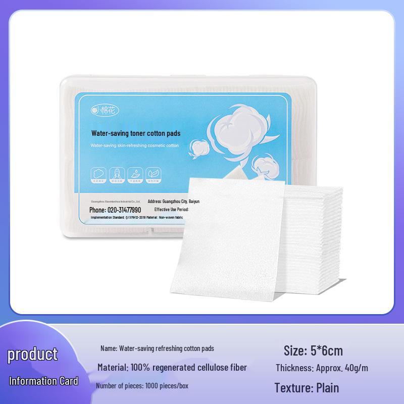 Double-Sided Cotton Makeup Remover Pads - Thickened, Disposable Wet Compress/Thin Mask Pads.