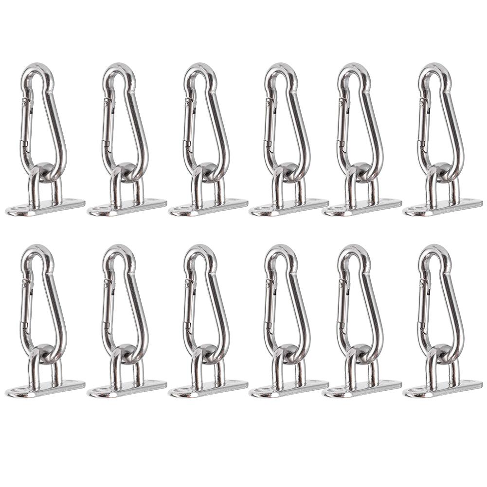 Stainless Steel Swing Buckle Fixed Hook Hammock Hanging Chair Basket Pad Eye Plate Fittings