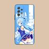 Konosuba Aqua Matte TPU Mobile Phone Case for Samsung Galaxy A56 55 54 53 52 51 36 35 34 23 16 15 5G Colorful Cover