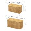 Elegant Handcrafted PE Woven Desktop Organiser Basket For Charger And Cables Waterproof Power Strips Holder
