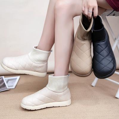Short Snow Boots Women's 2025 Winter New Foreign Fashion Cotton Shoes Piled Thickened Waterproof Short Boots Women's Shoes