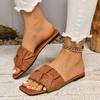 Modische Sommer-Slipper für Damen Flip-Flops Flats Neue plissierte koreanische Slipper Damen Sandalen Grün Slipper Übergröße 35-43