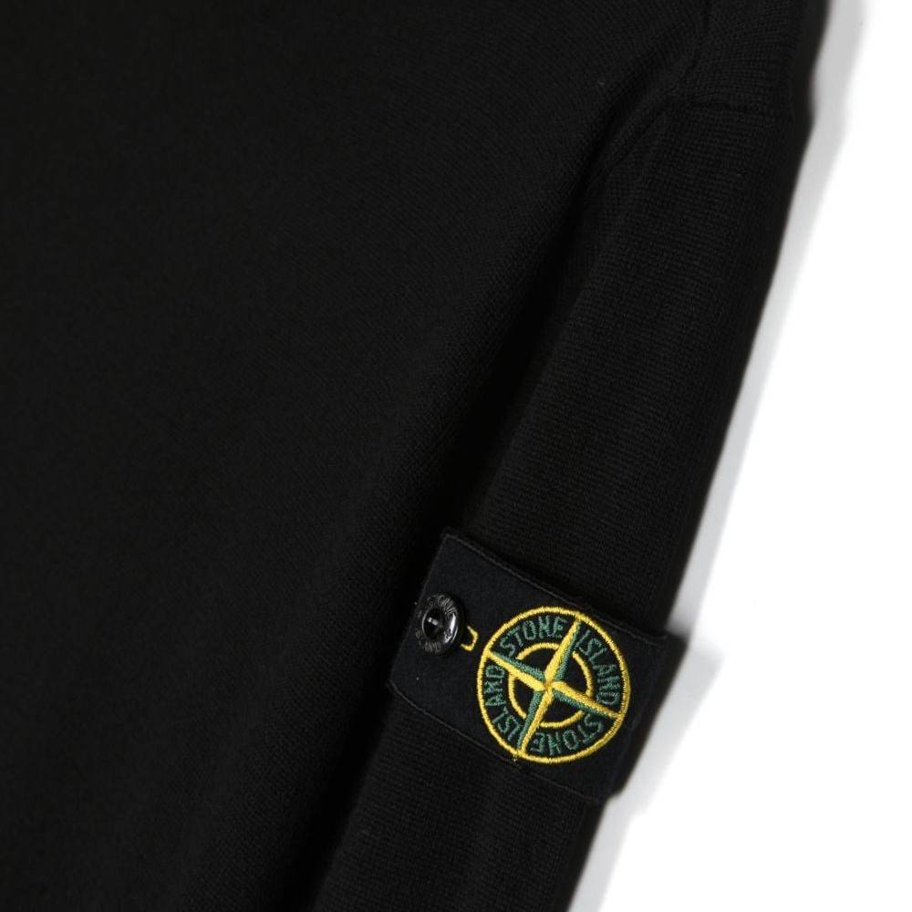 Stone Island Sweater Solid Color Crew Neck Pullover Long Sleeve Kids sweater Black 7916509C4-V0029
