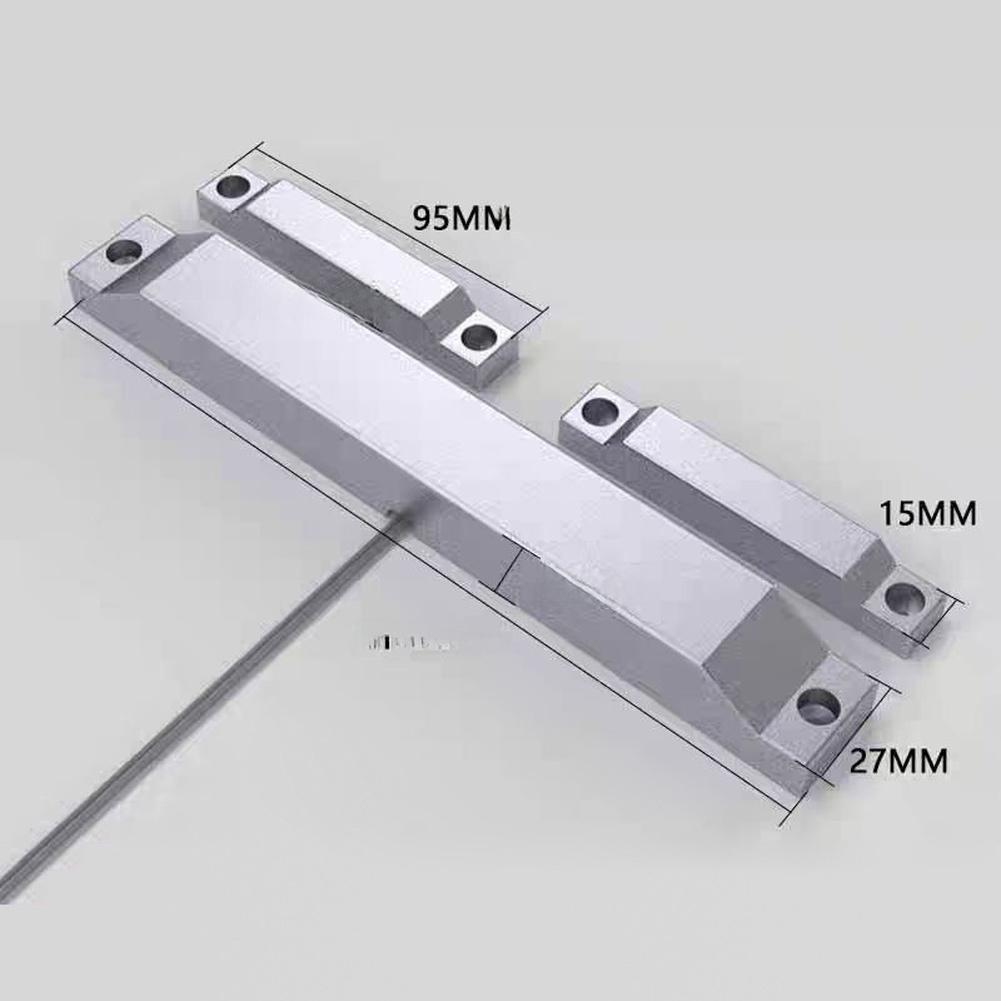 Double Door Magnetic Alarm Sensor with Wired Signal Output and Fireproof Construction for Security Applications