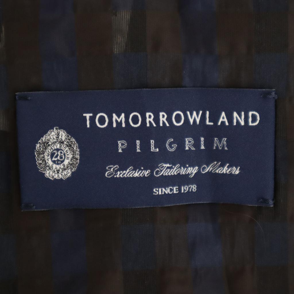TOMORROW LAND PILGRIM Check Jacket 44 Navy System Men's Used