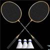 Langlebiges Nylon-Legierungs-Badminton-Schläger-Doppelset für Herren, Studenten, Offensive, Robust, Anfängerfreundlich, Sport Fitn Fans Zubehör