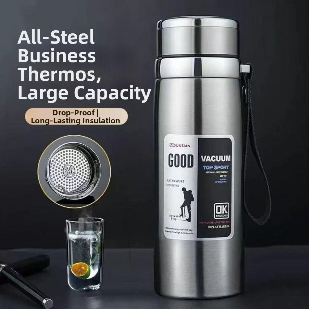 Large Capacity Insulated Water Bottle 800/1000ml Coffee Tumbler Portable Vacuum Flask Travel