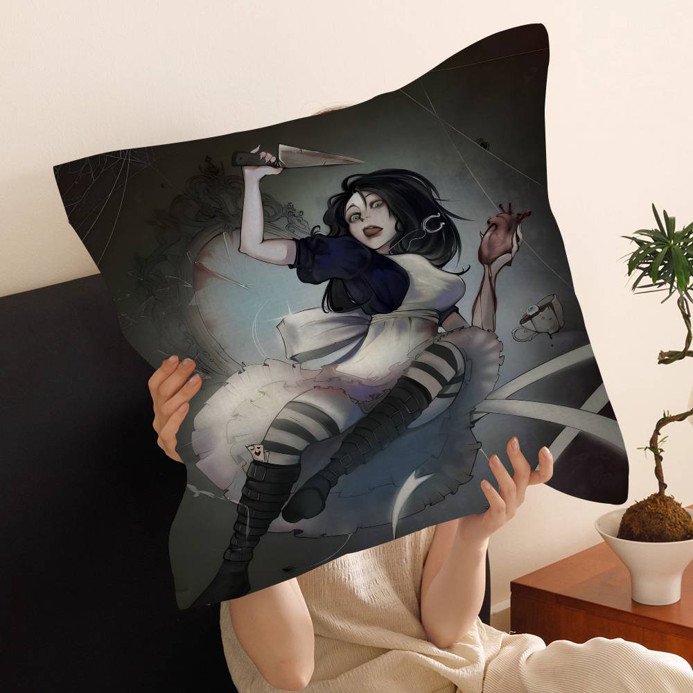 Horror Game AAlice MMadness RReturns Cushion Cover Car Throw Pillow Case For Sofa Car Christmas Gift Xcm Xcm