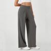 Women's Wide Leg Pants High Waist Solid Color Casual Loose Pants With Pockets