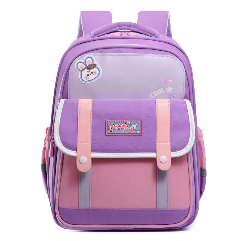 Stylish And Comfortable Kids Backpack With Letter Patterns For Boys And Girls Purple