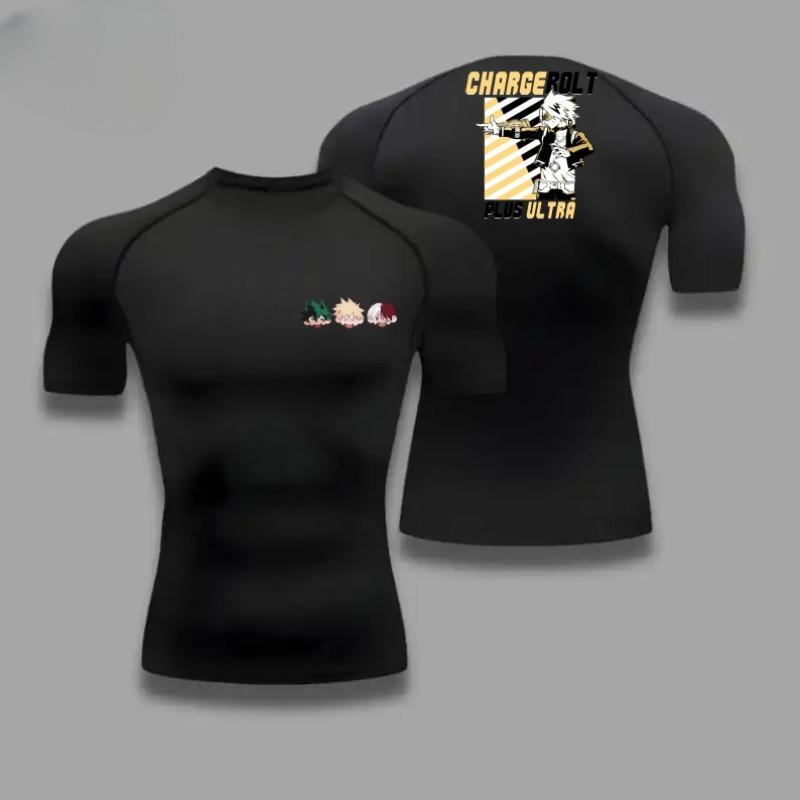 Men's Compression Shirt Kaminari Denki Char-ge OltGraphic Sports Quick Drying Gym T-shirt Fitness Sweatshirt Elastic Top T-shirt