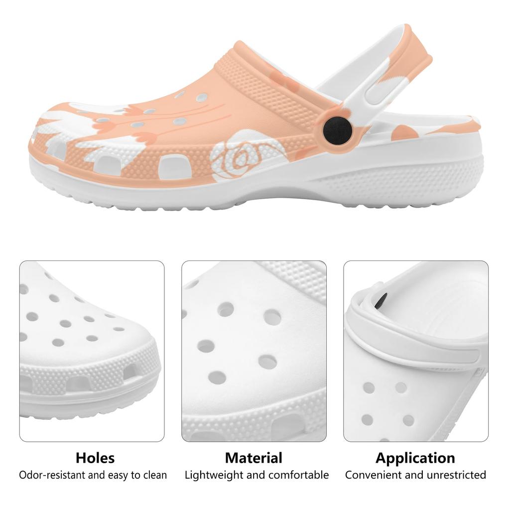 Allover Printed EVA Clogs Women Men Lightweight Soft Slip On Summer Sandals Casual Shoes Soft Sole Daily Walking Leisure Wear