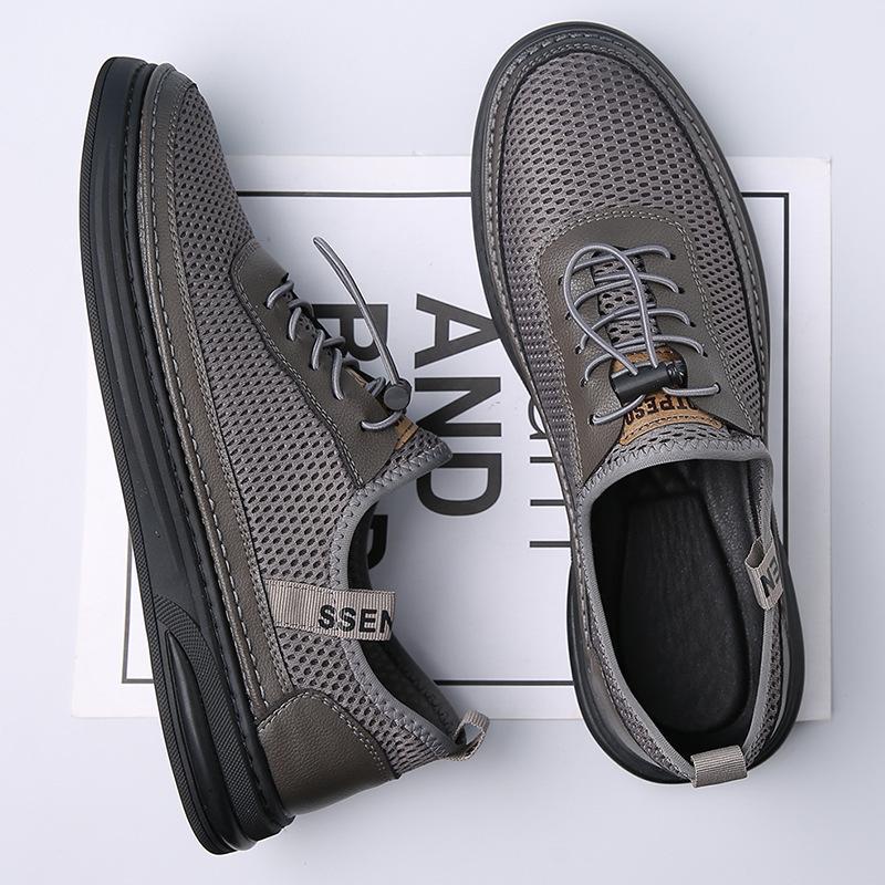 New men's shoes summer casual shoes one-pedal mesh breathable mesh fly-woven men's running sneakers