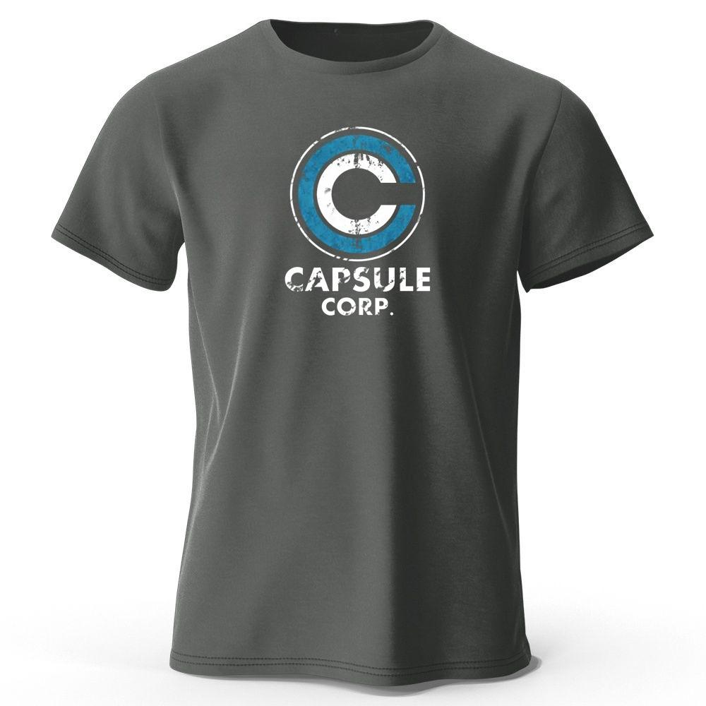 Capsule Corp Cotton Funny Printing Japan Anime Men T Shirt Tee Summer Streetwear Tops Fashion Brand Tshirt Clothing