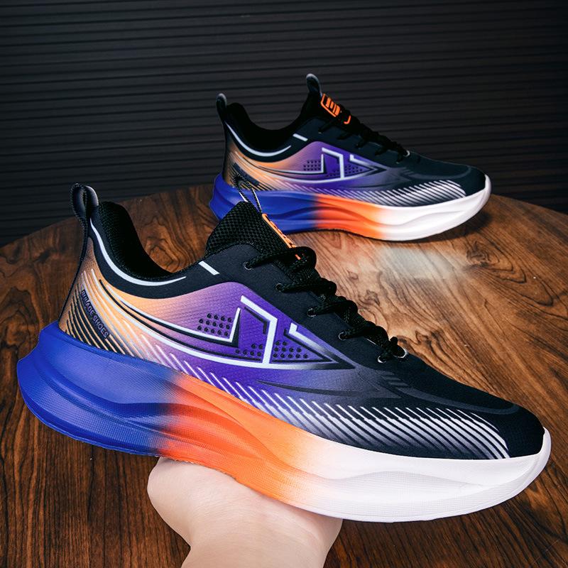 Mesh shoes new thick-soled breathable running shoes lightweight shock absorption non-slip running shoes casual sports shoes