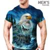 Tricou pentru bărbați de mărime mare Tricou mare și înalt cu grafică cu decolteu turn cu mânecă scurtă, primăvară și vară, îmbrăcăminte de stradă vintage, maiuri sportive confortabile, casual