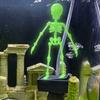 3D Printed Dancing Skeleton Aquarium Bubbler Plastic with Air Tube Fish Tank Dance Skull with Air Tube Dynamic Skeleton Bubbler
