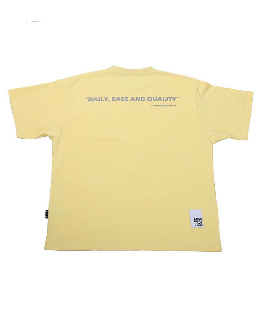 GOOGONGFAST Oversized Printed T-Shirt (Lemon)