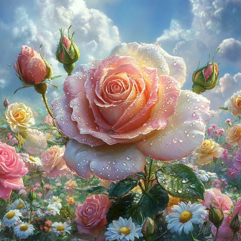 

5D Алмазная вышивка Распродажа Цветочная вышивка крестом 5d DIY Алмазная картина Мозаика Стразы Картины Ручная работа Хобби Full Round 20x20CM