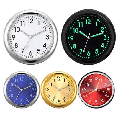 Zegar Samochodowy Luminous Mały Zegar Analogowy Naklejany Mini Zegarek Cyfrowy Mechanika Zegarki Kwarcowe Ornament Samochodowy Akcesoria Samochodowe
