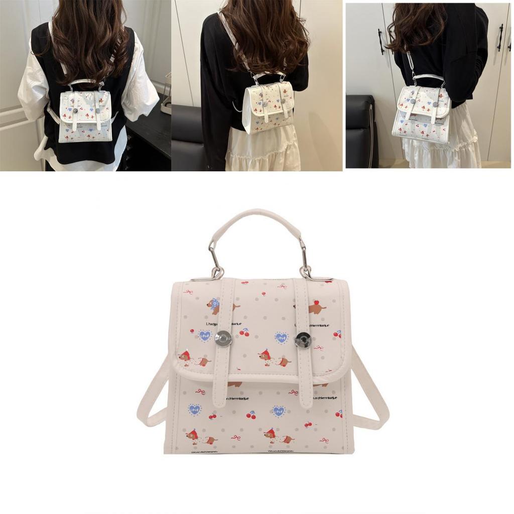 Pu Mini Backpack For Women With Flap Closure And Inner Pocket For Daily Use