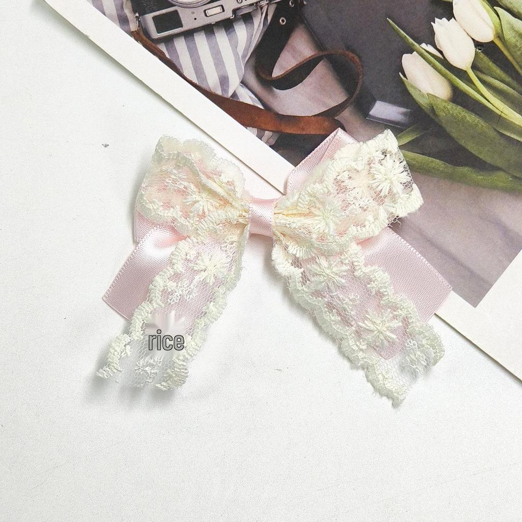 Handmade Sweet Pearl Lace Bow Hair Ornaments & DIY Phone Case Accessories