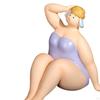 Beach Woman Figurine Ornament Decorative Craft Desktop Sculpture Resin Statue for Entryway