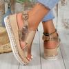Women's Summer New Round Head Open-toed Muffin Platform Roman Sandals