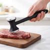Double Sided Square Meat Hammer Metal Material with Comfort-Grip Handle Effortless Pounding Beef Kitchen Meat Tenderizer Tool