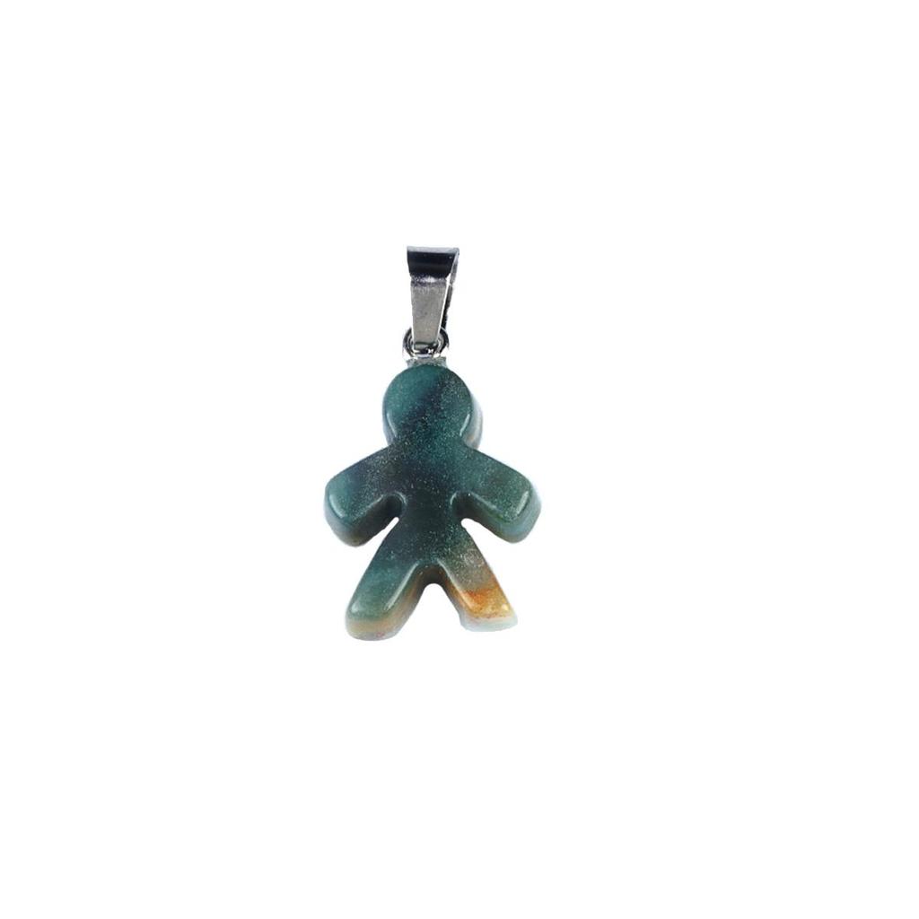 1Pcs Small Pendant Natural Stone Men-Shaped Pendant For Jewelry Making DIY Earrings Necklace Bracelet Accessory