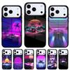 Synthwave 80's Retro Neon Phone Case for iPhone 17 Air 16e 15 14 13 Pro Max Back Cover for 12 11 Pro Coque