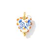 2 Pcs Resin Double-Sided Enamel Heart Painted Charms Flower Tulip Cherry 304 Stainless Steel Pendants DIY Necklace 25mm x 17mm