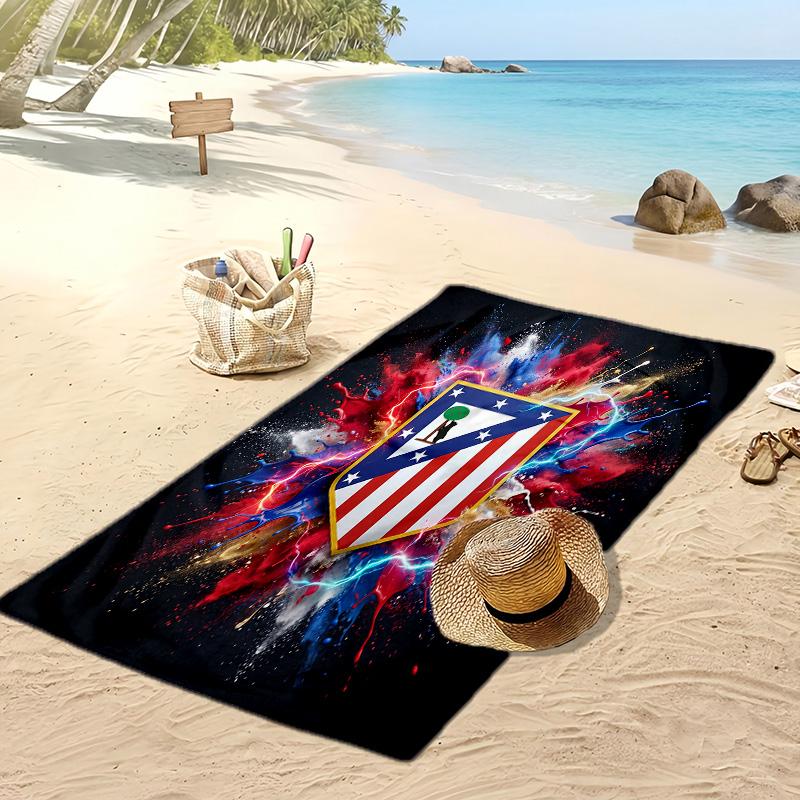 Atletico Madrid Printed Beach Towel Quick Dry Soft TowelPortable Large Rectangular Beach Blanket for Travel Swimming Pool