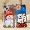 Ae110 Merry Christmas Electroplated TPU Phone Cases for iPhone 16 15 13 11 Pro Max 14 Plus 12 XR Infinix Smart 8 Tecno Four Corner Protection Cover