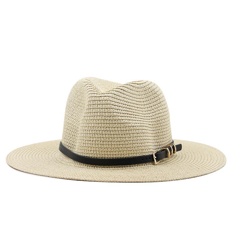 Straw hat outdoor travel seaside sun protection visor jazz hat women's beach hat