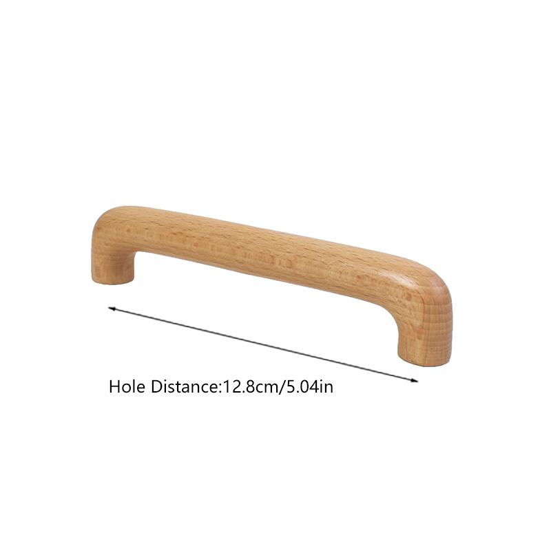 1PC Rukojeť skříňky Hardware Buk Přírodní Knoflíky zásuvek Skříňka tahače Dvířka Kliky kuchyňských zásuvek Knoflíky masivní dřevo