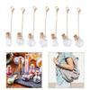 7 Pieces Versatile Small Glass Bottles Keychain Charm Pendants Convenient for Craft Enthusiasts and Gifts Ideas