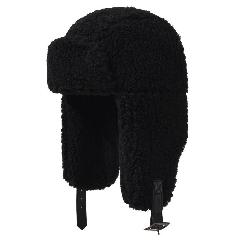 Unisex Thick Fleece Lei Feng Hat: Warm, Ear-Protecting Winter Hat for Outdoor Cycling and Skiing