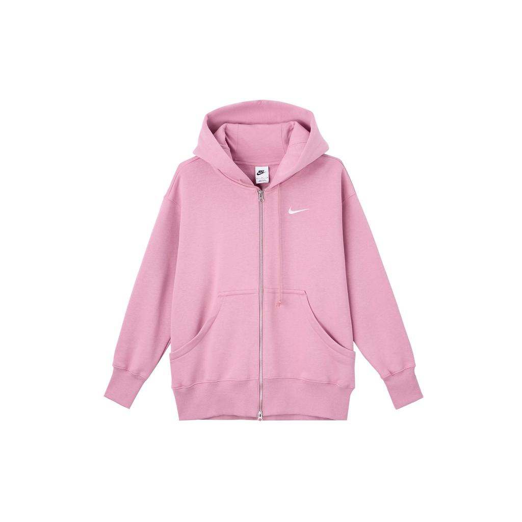 Nike Sportswear Phoenix Fleece Comfort Zip-Up Hoodie Women Outerwear Element-Pink Sail DQ5759-699
